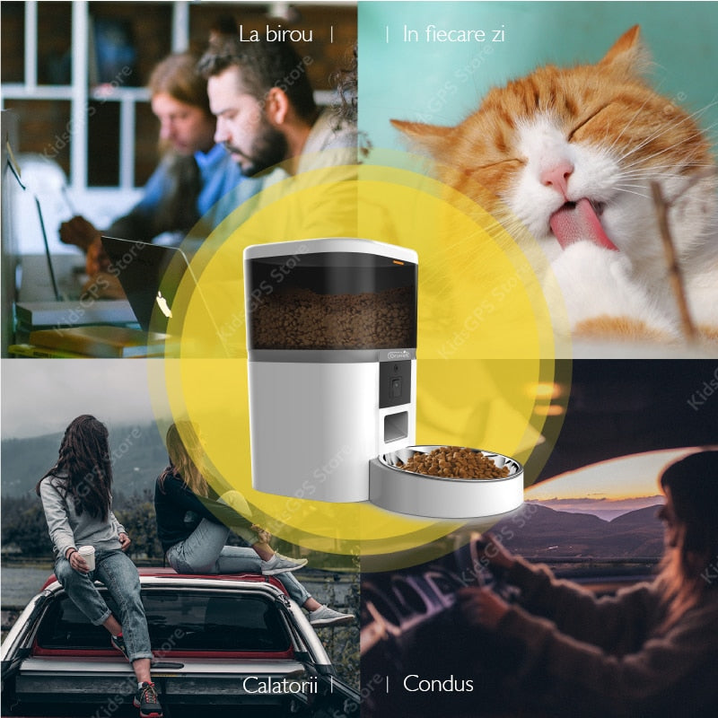 Hranitor automat Grunluft® QQ005 WiFi, Alb