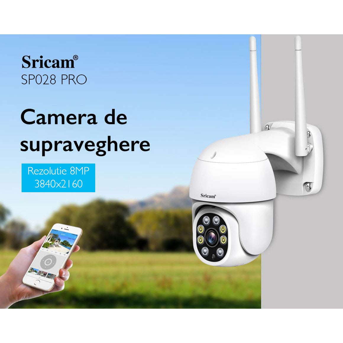Camera De Supraveghere Video WIFI CCTV Sricam™ SP028 PRO