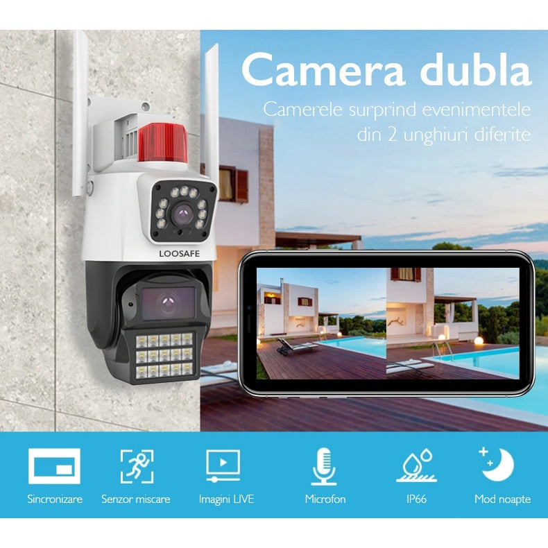 Camera de Supraveghere Dubla Wireless CCTV Loosafe® 80XPRO