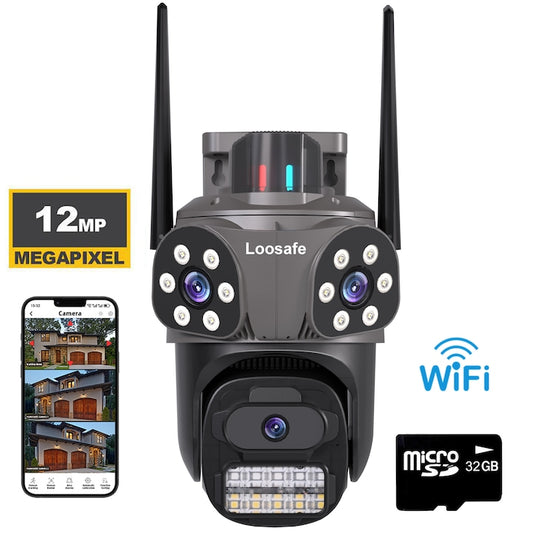 Camera de Supraveghere Tripla Wireless CCTV Loosafe® SecureSight