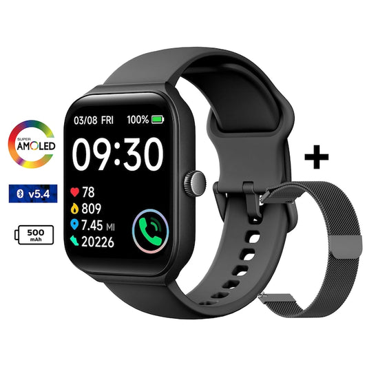 Ceas Smartwatch Barbati TechONE® Vita Pulse, Negru