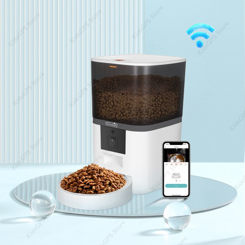 Hranitor automat Grunluft® QQ005 WiFi, Alb