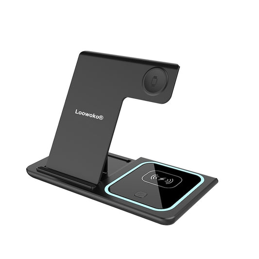 Statie Incarcare wireless 3 In 1 Loowoko® W455 Pro Plus+