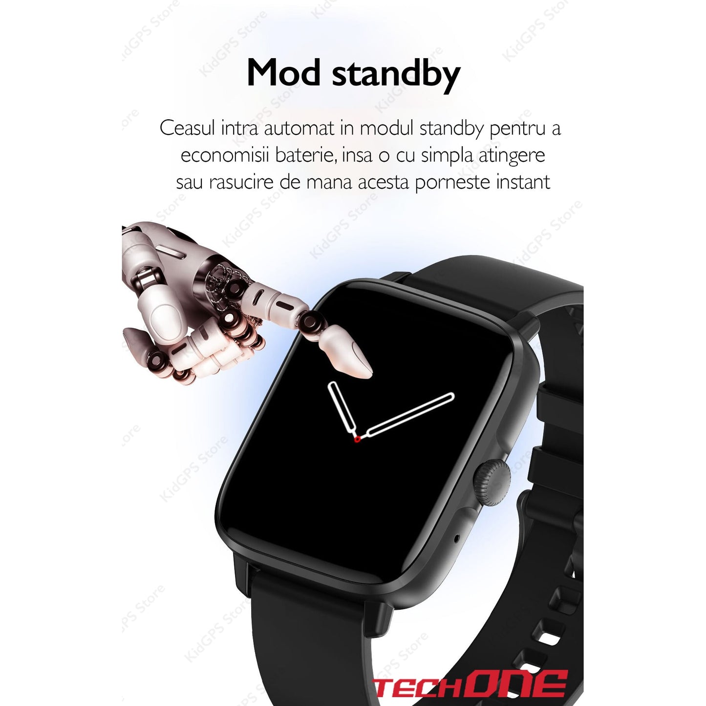 Ceas smartwatch femei TechONE® DT102, Gold