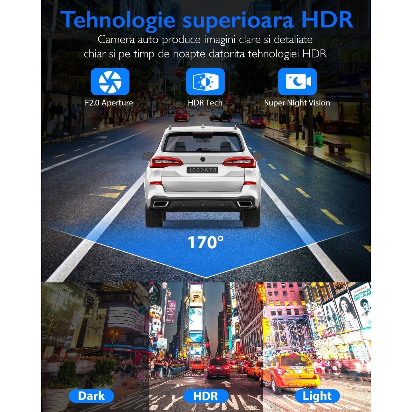 Camera Auto Tripla DVR Loosafe® Road Team Pro
