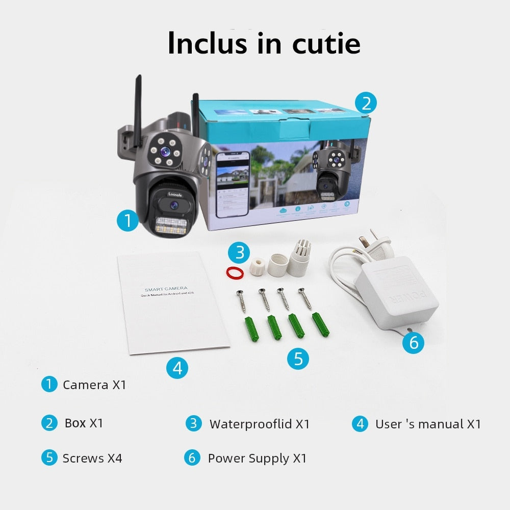 Camera de Supraveghere Tripla Wireless CCTV Loosafe® SecureSight
