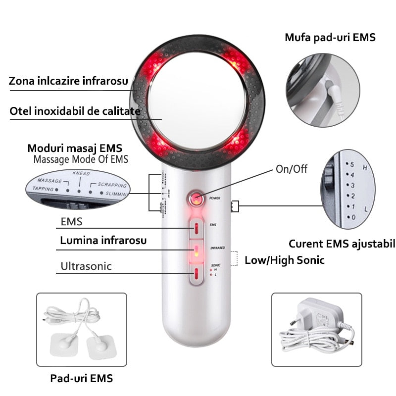 Aparat pentru slabit, anti celulita 6 in 1 Horigen™ Cavitation Slimming V1 Pro