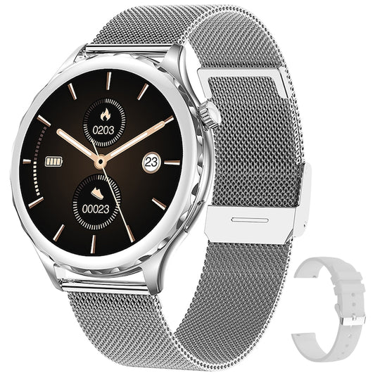 Smartwatch si bratara fitness TechONE® AK43 Diamond, Silver