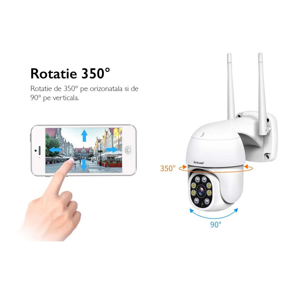 Camera De Supraveghere Video WIFI CCTV Sricam™ SP028 PRO