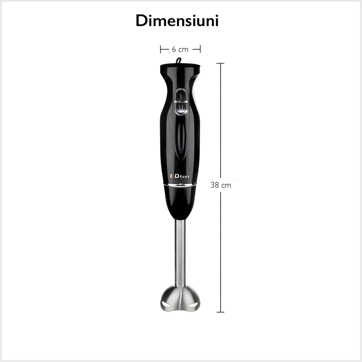 Mixer Vertical tip Blender KD Home® VertiBlend, Negru