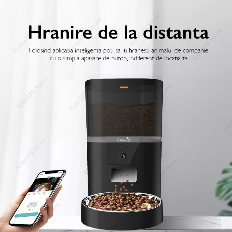 Hranitor automat Grunluft® QQ005 WiFi, Alb