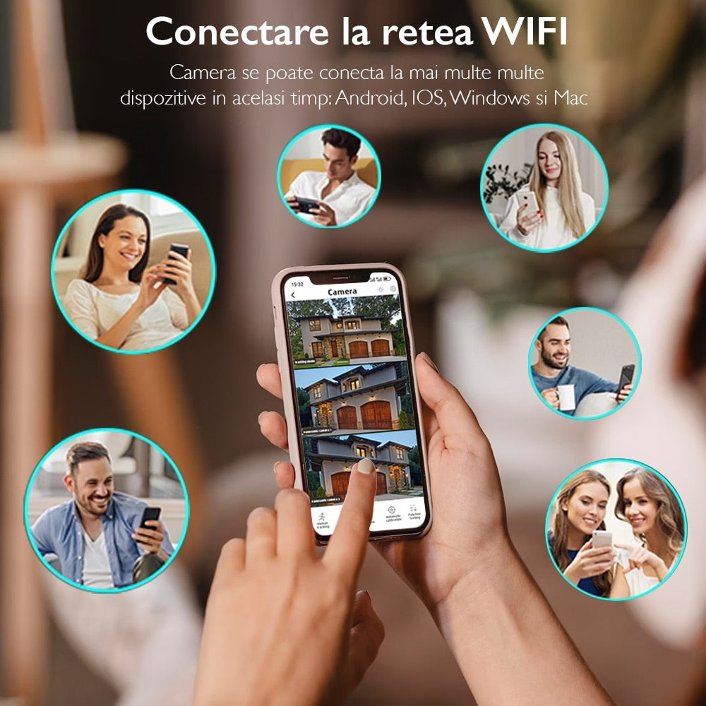 Camera De Supraveghere Video CCTV Tripla WIFI Loosafe® TriShield Cam