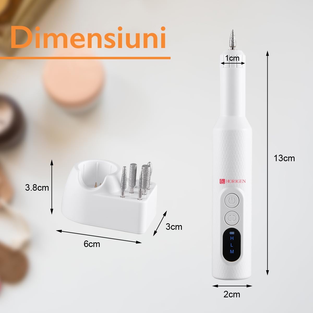 Freza De Unghii Portabila Manichiura - Pedichiura, Horigen® NailCraft Pro