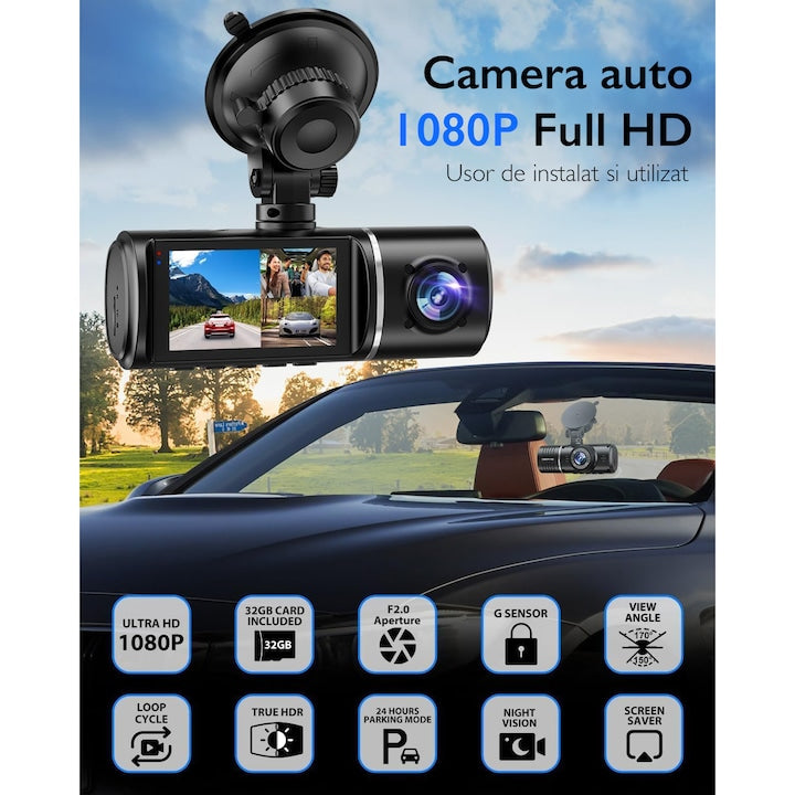 Camera Auto Tripla DVR Loosafe® Road Team Pro