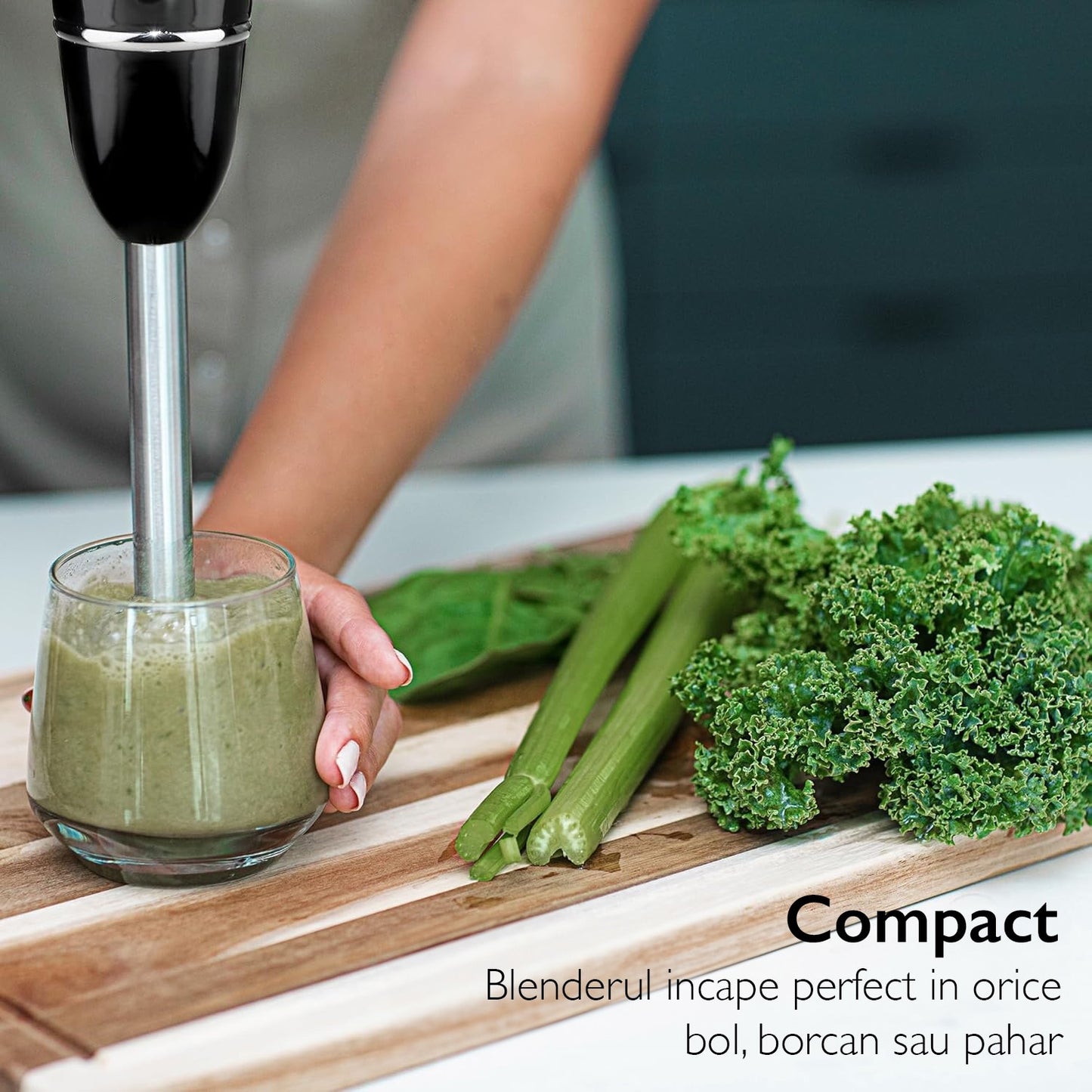 Mixer Vertical tip Blender KD Home® VertiBlend, Negru