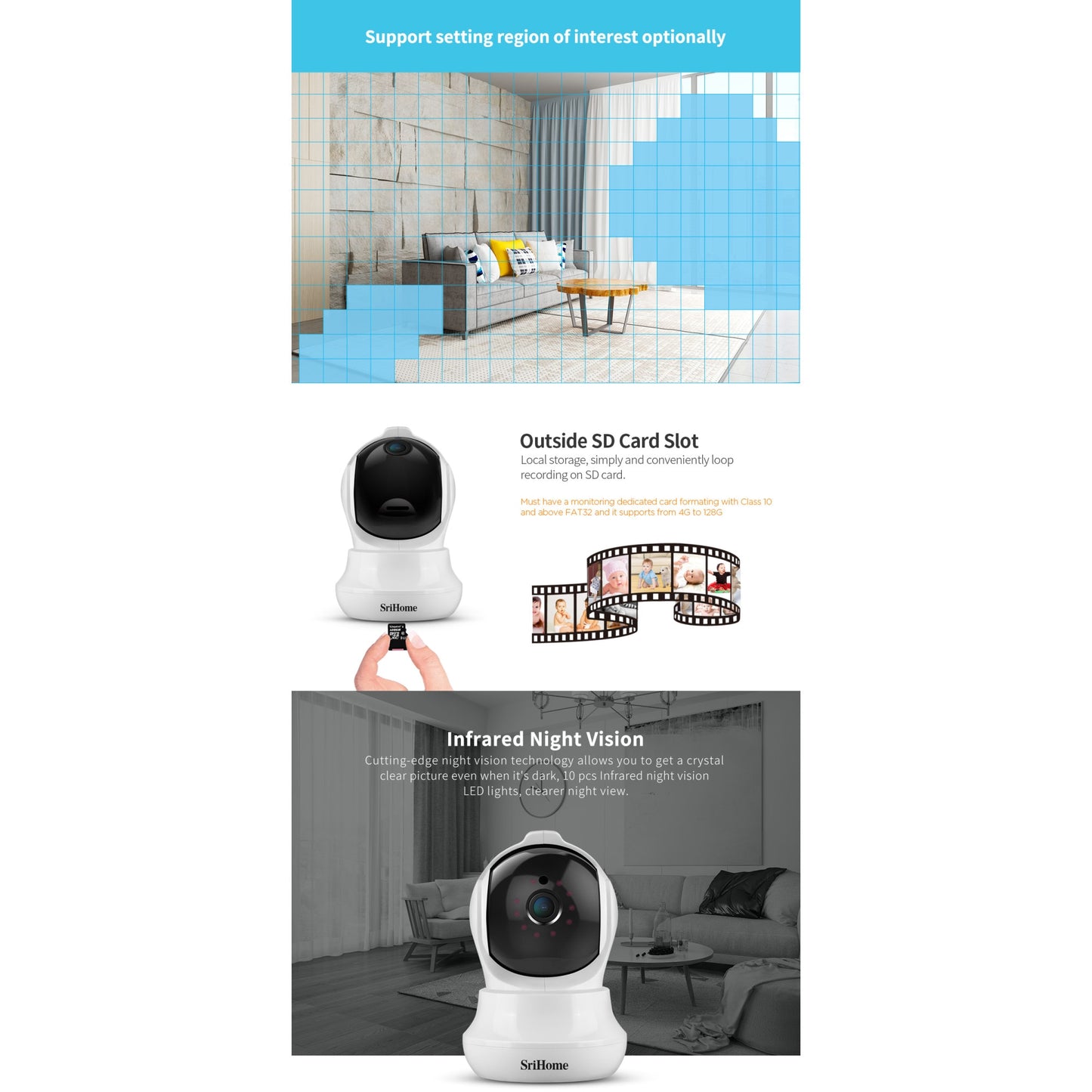 Camera de supraveghere WIFI Sricam™ SH020 Smart