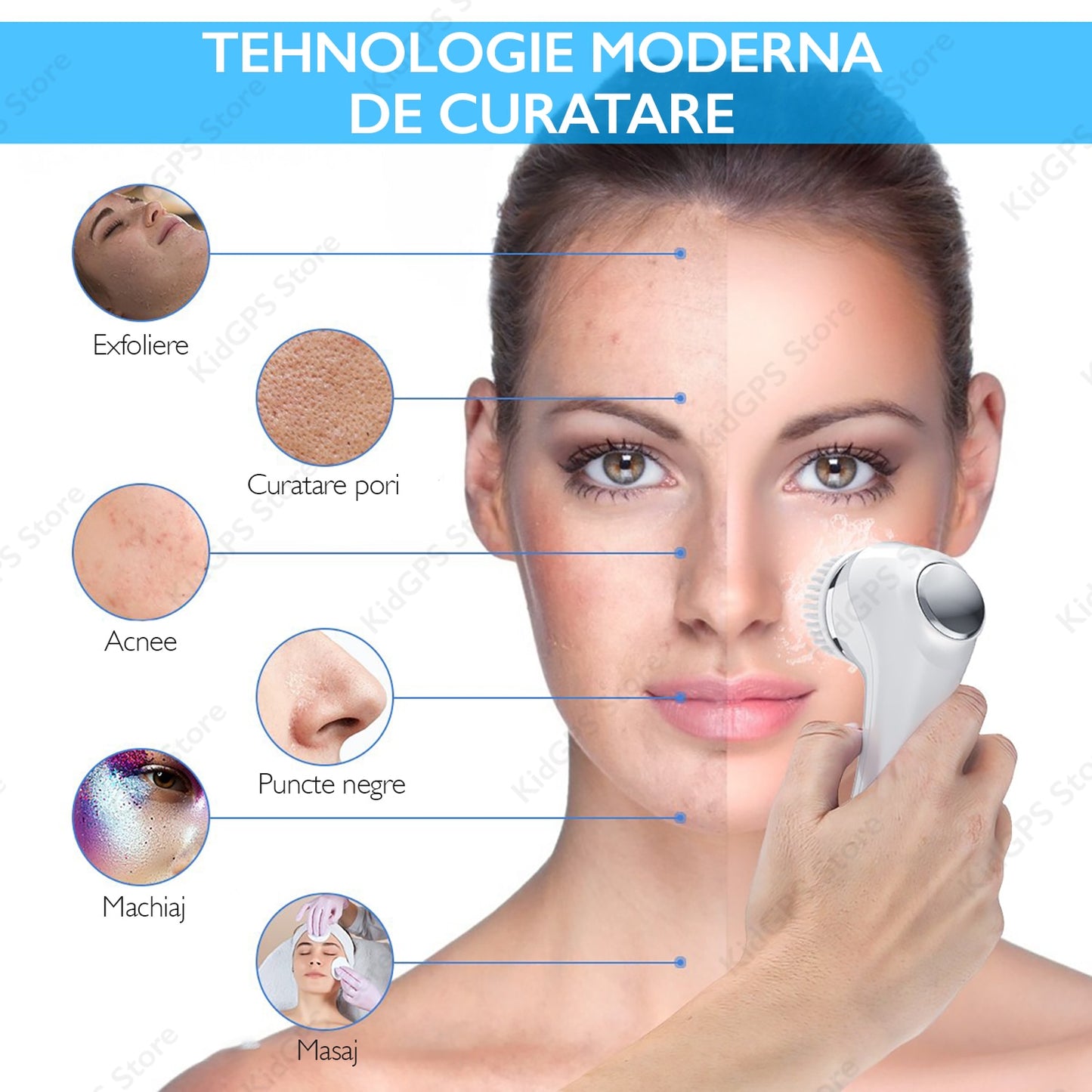 Perie de curatare faciala Horigen® Face Pro