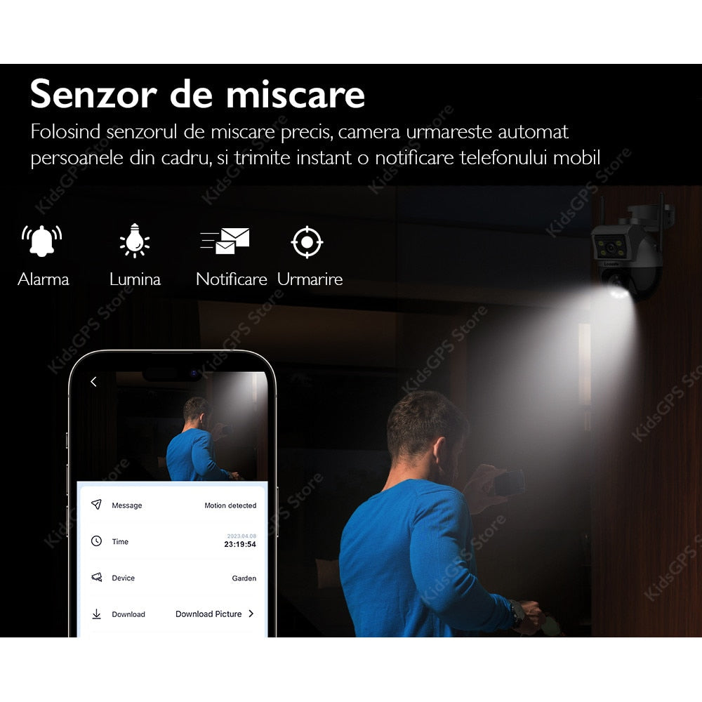 Camera de supraveghere dubla WIFI Loosafe® DC80 Plus+ Hawk