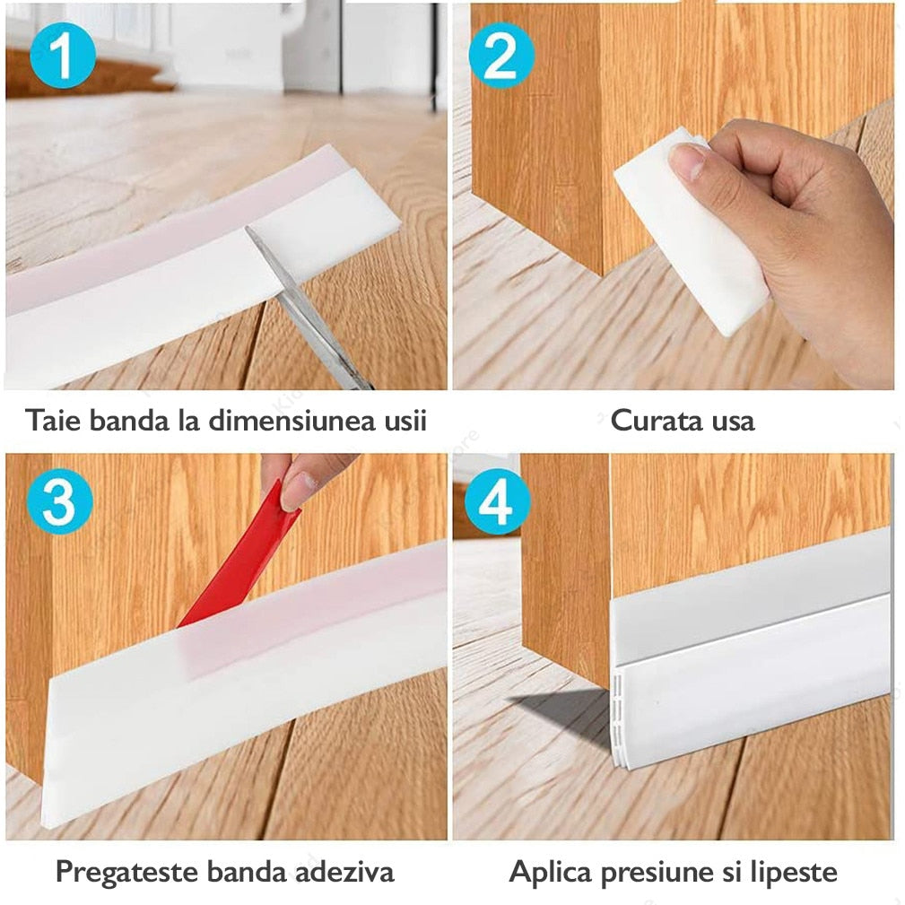 Protectie usa anti curent KidProtect® Draft Mate, Alb