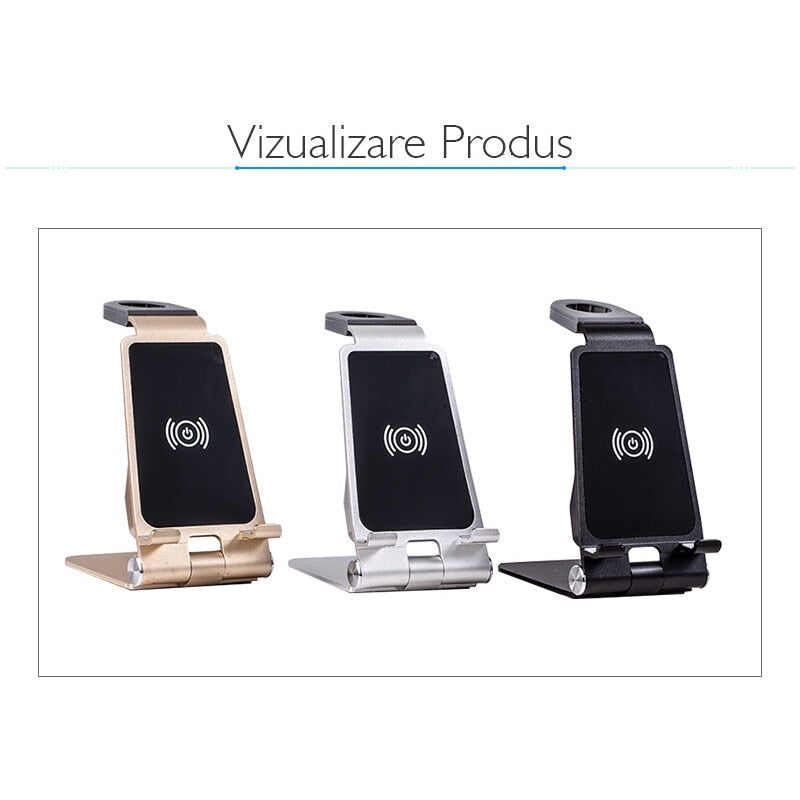 Stand dublu de incarcare wireless de birou Loowoko™ S19 Pro