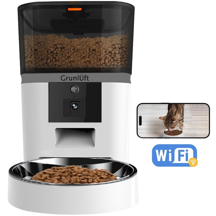 Hranitor automat Grunluft® QQ005 WiFi, Alb