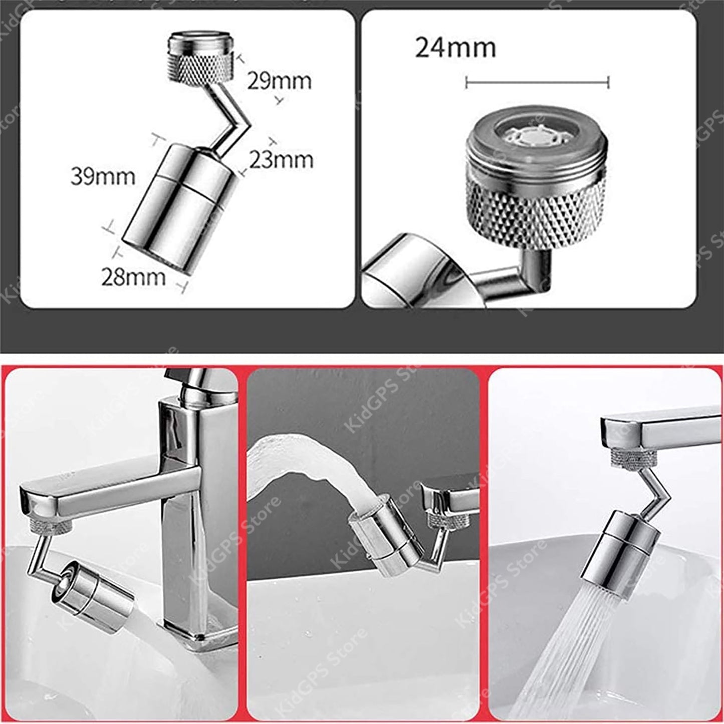 Aerator apa dublu - pivotant cu cot Topaqua® SK-WS809S-M