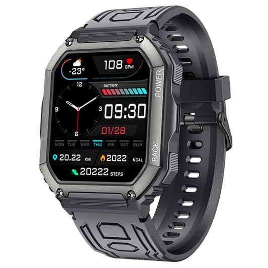 Ceas smartwatch barbati TechONE® KR06 Pro Ultra, Negru