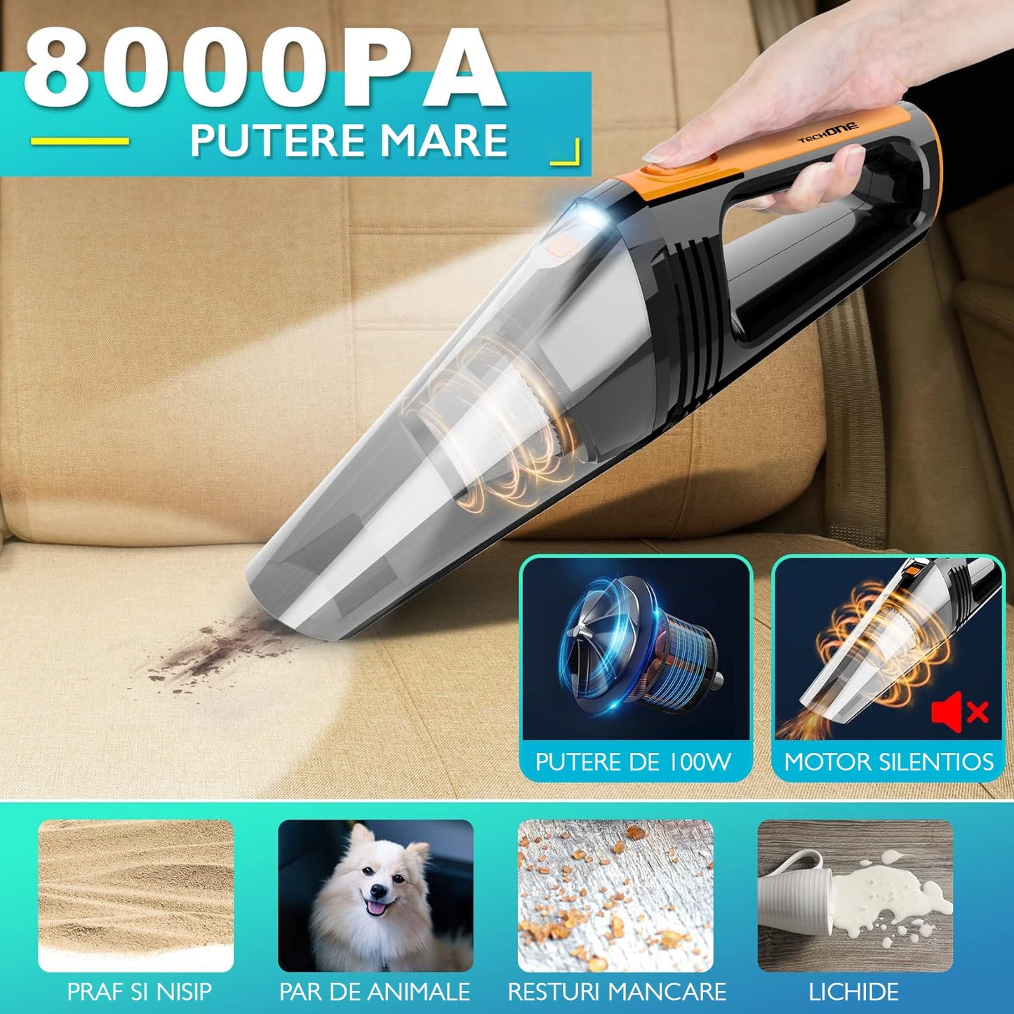 Aspirator Auto Portabil Techone® Vaccu Pro