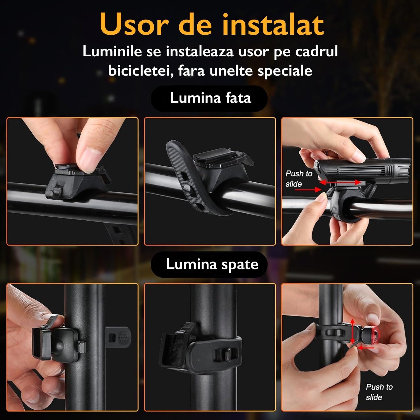Set Far si Stop Bicicleta Huerler® Lightly